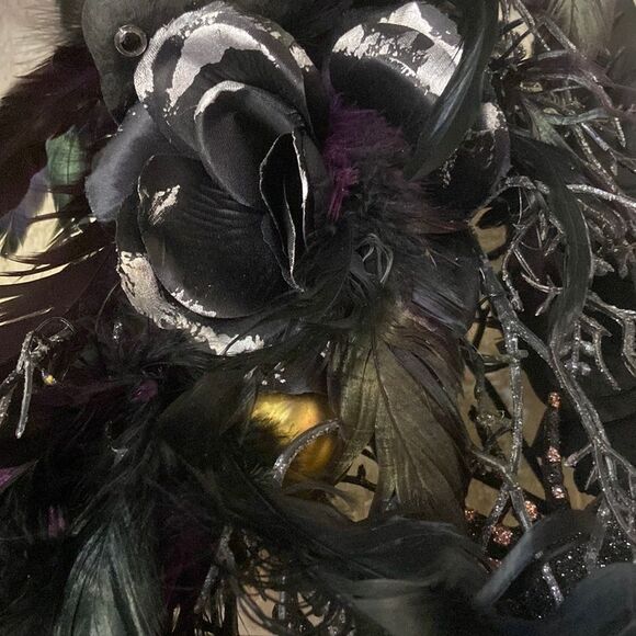 Black skull Halloween Wreath - Picture 4 of 5